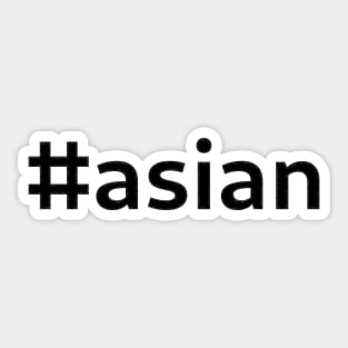 #asian - black text Sticker